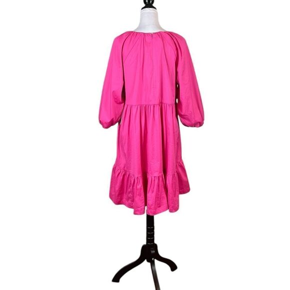 Chico’s Women’s Bahamian Pink Balloon Sleeve Dress, Size 12 (Chico’s 2), NWT - Picture 4 of 12